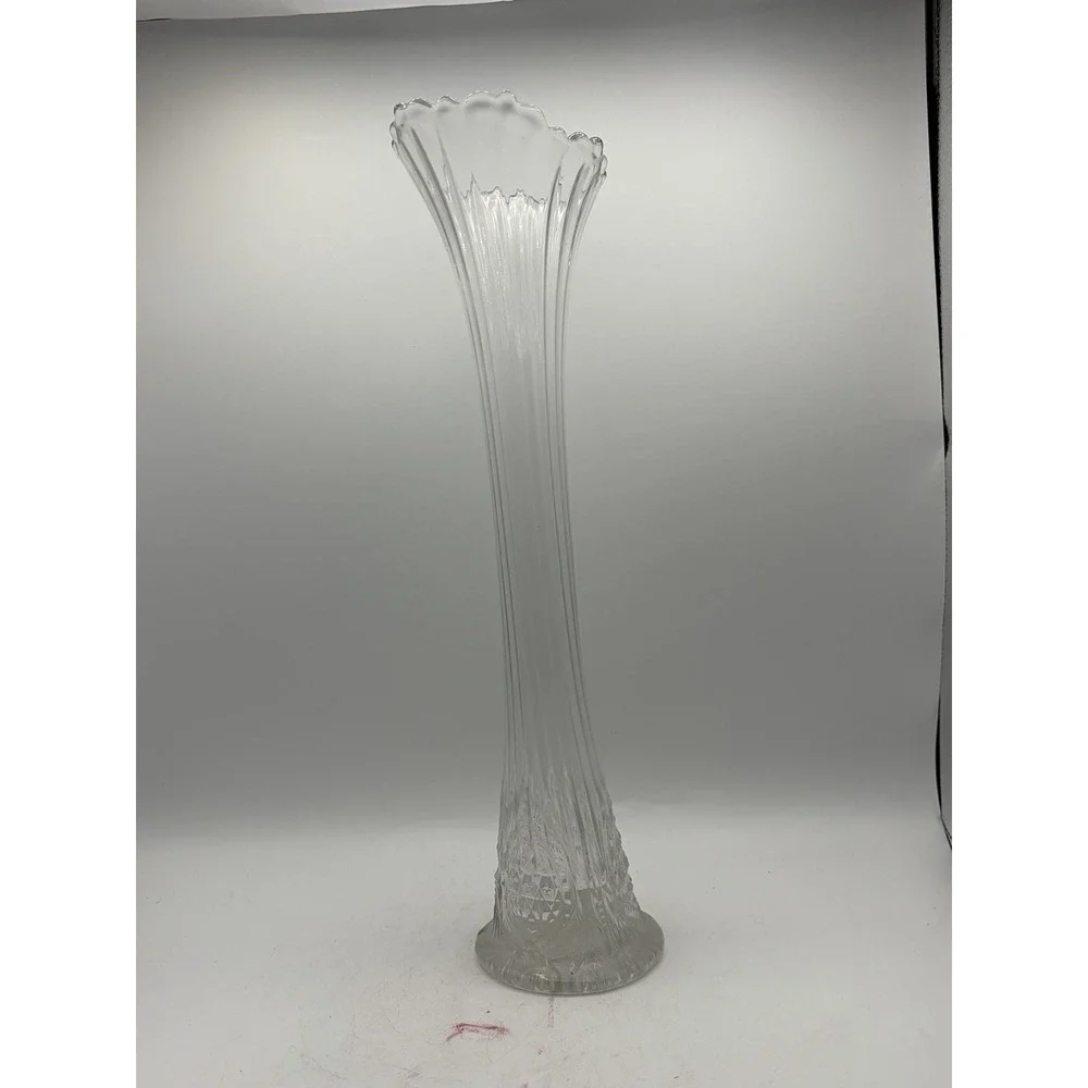 Vintage Clear Glass Bud Vase 16